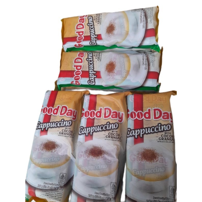 

Good Day Cappucino rencengan satu sachet isi 10 renceng