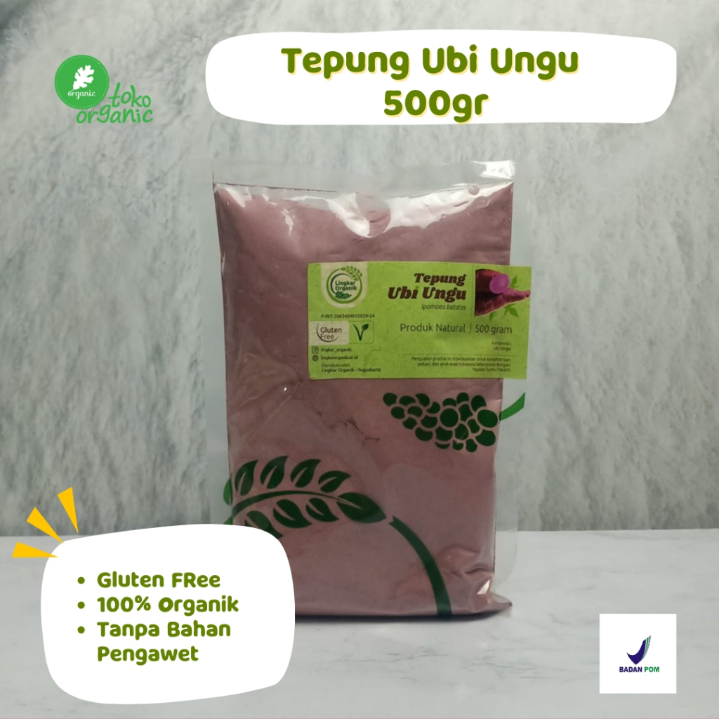 

Lingkar Organik Tepung Ubi Ungu (500gr) Tepung Ubi Ungu Bebas Gluten, Tepung Ubi Ungu Organik Premium