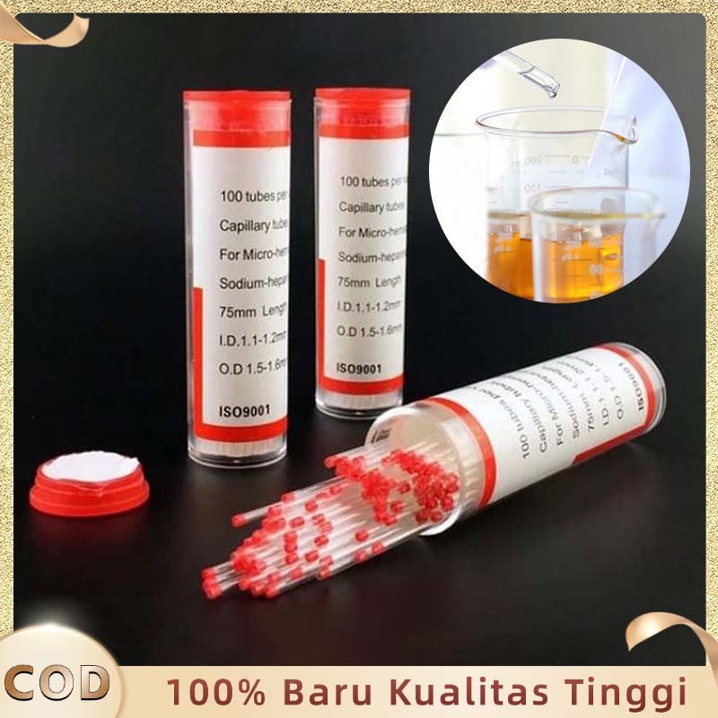 Tabung Hematokrit Non Heparin Isi 100 Tabung Hematokrit Merah Tabung Hematokrit Tabung Heparin Per-T