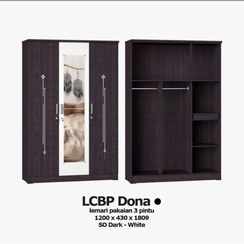 lemari pakaian 3 pintu gstar