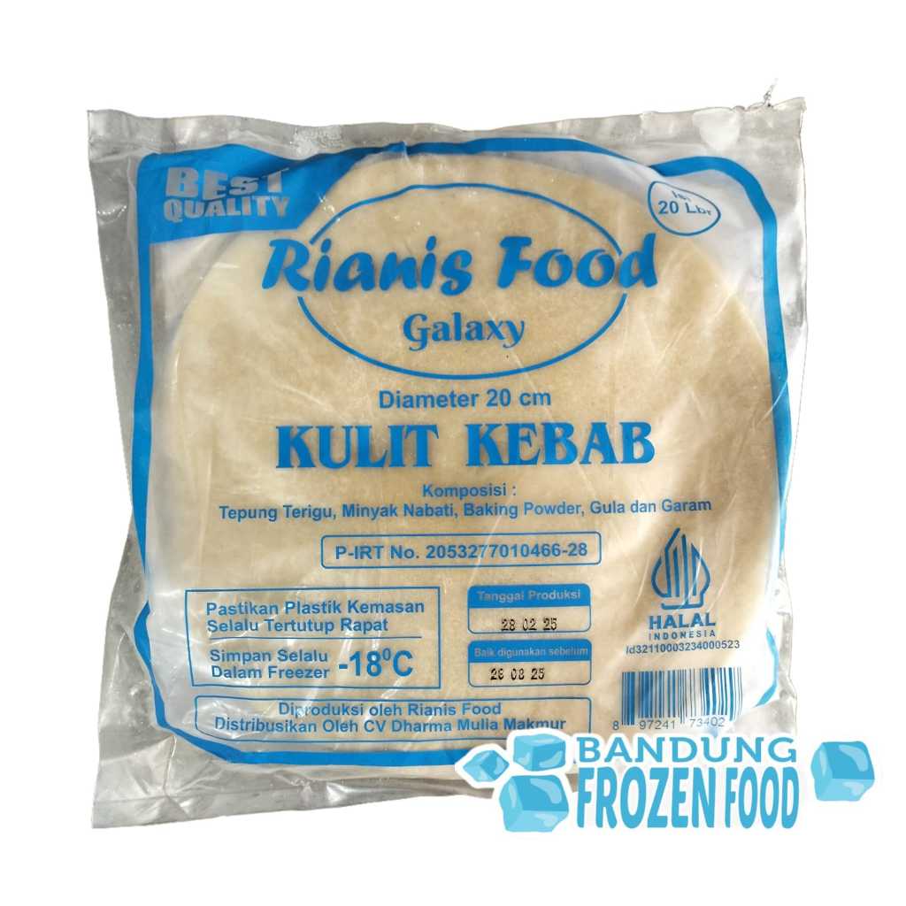 

GALAKSI/RIANIS KULIT KEBAB 20 CM ISI 20