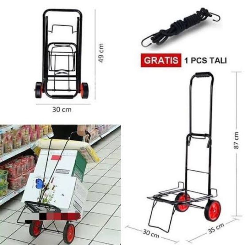 Troli Lipat Mini Serbaguna Troli Lipat Galon Koper