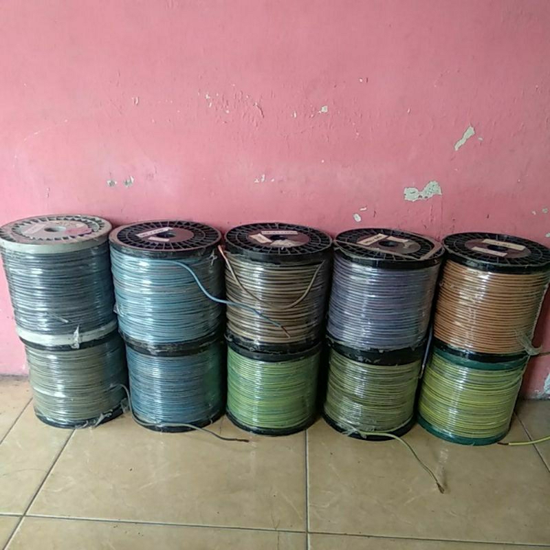 Kabel 1.5mm tunggal serabut tembaga meteran