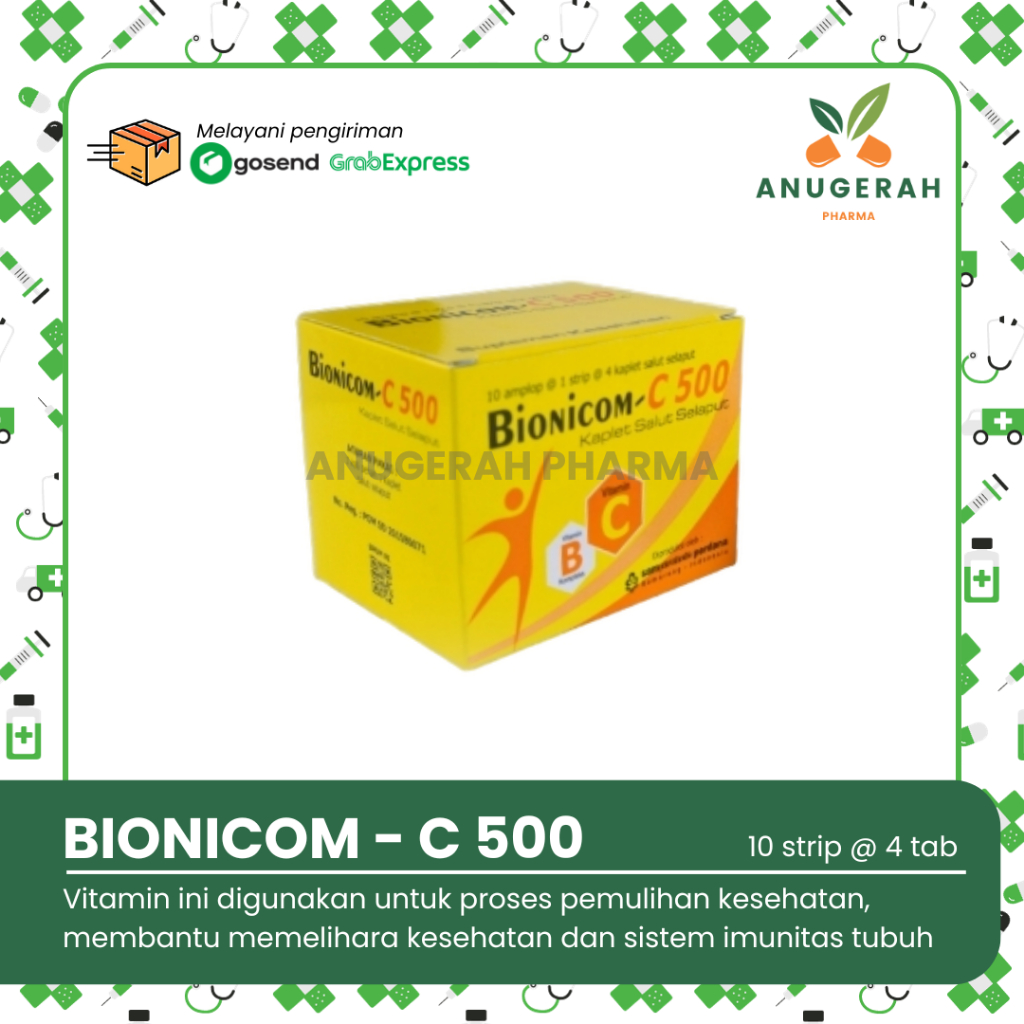 Bionicom-C 500 Box isi 40 Tab | Multivitamin Kesehatan | Vitamin C + B Complex