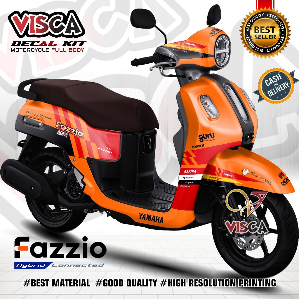 Decal Yamaha Fazzio Full Body Stiker Fazzio Variasi Full Body Striping Yamaha Fazzio Variasi Keren D