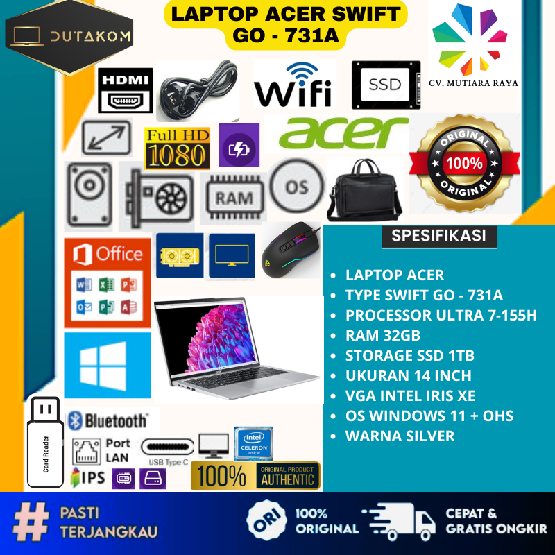 LAPTOP ACER SWIFT GO-731A