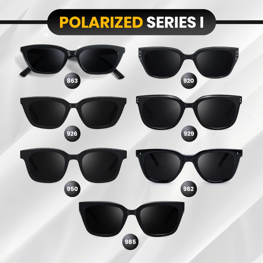 Berrybarton Kacamata Hitam Kotak Kekinian Sunglasses Fashion Polarized Series I