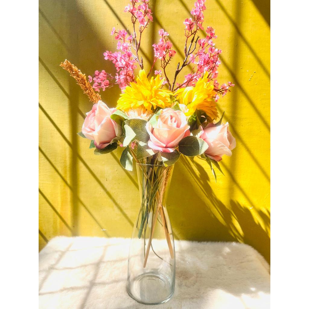 VAS BUNGA KACA | VAS KACA ESTETIK | VAS KACA MURAH | VAS KACA BUNGA