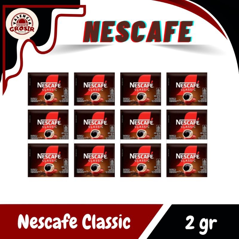

KOPI NESCAFE CLASSIC 2gr/ KOPI INSTANT/ WEDANG /KOPI TANPA AMPAS/ KOPI HITAM
