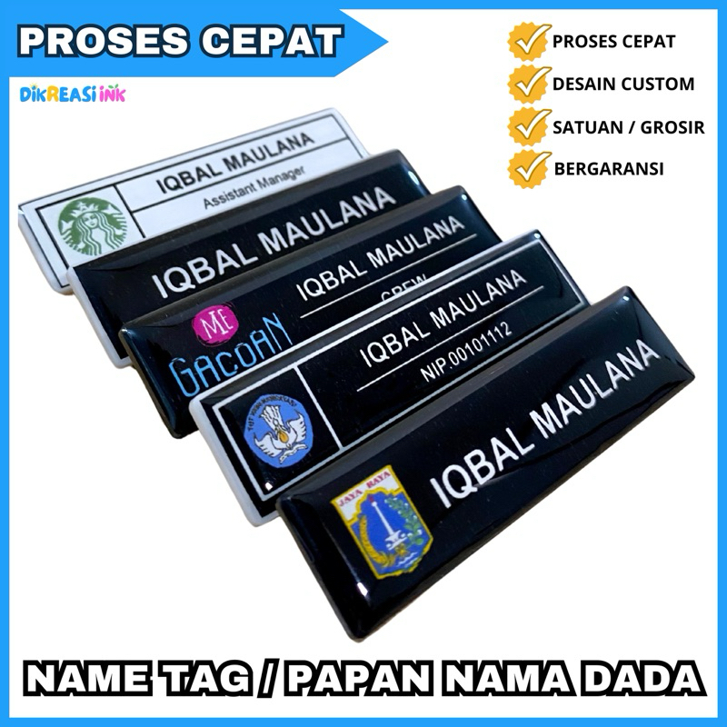 

NAMETAG DADA RESIN AKRILIK CUSTOM MAGNET / PENITI