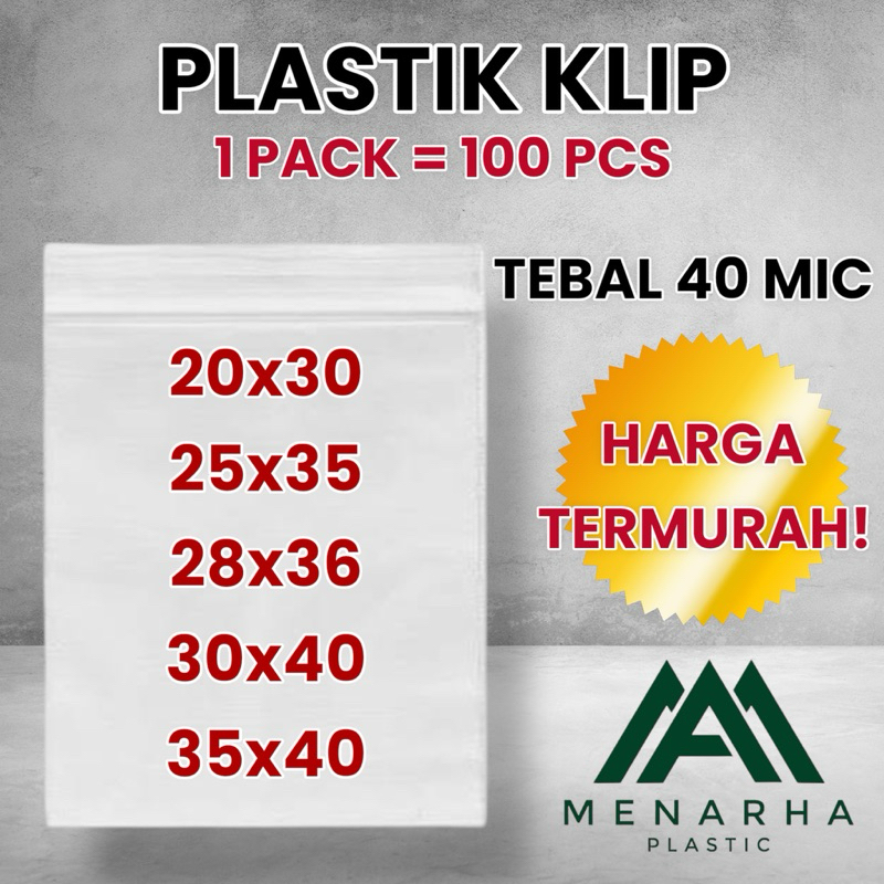 Plastik Klip/ Plastik Ziplock/ PE Zipper Baju Tebal Termurah