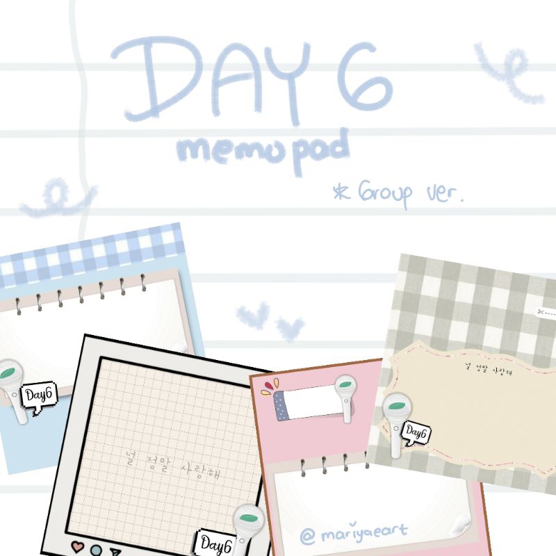 

Day6 memo sheet memopad notes jurnal buku catatan agenda by mariyaeart
