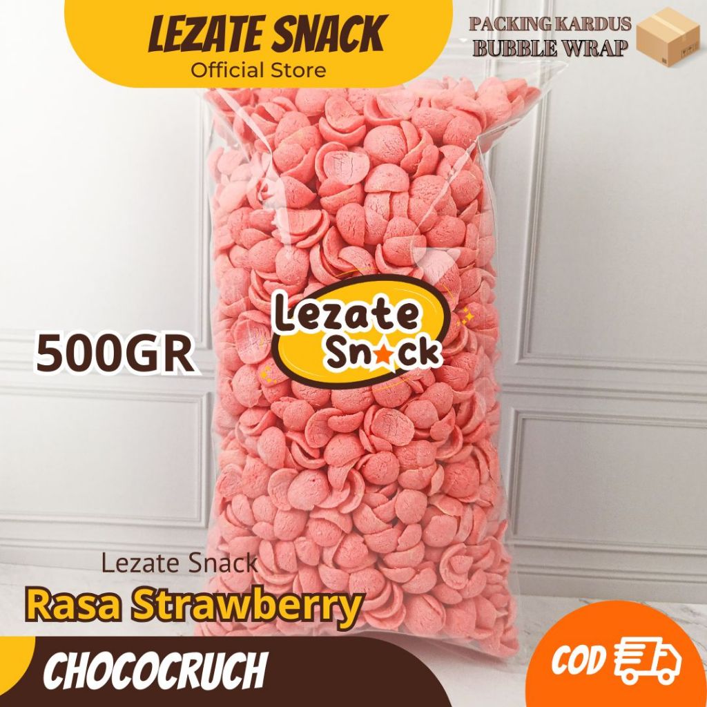 

Choco Crunch STRAWBERRY 200gr / Koko Crunch / Coco Crunch Kiloan / Choco Chips Simba / Lezate Snack