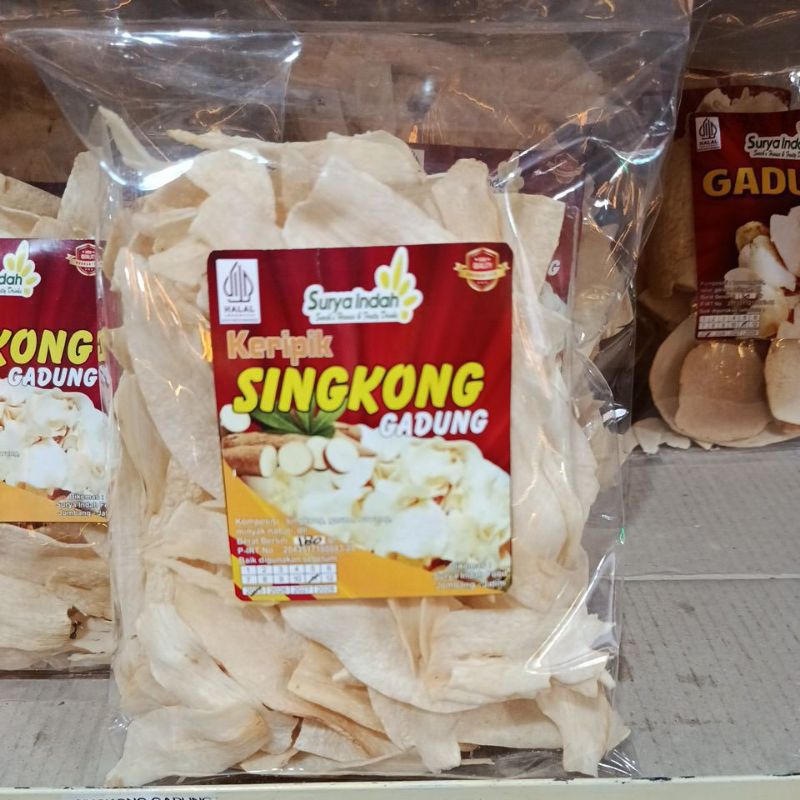 

Keripik Singkong Gadung 180gr dijamin enak packing Surya Indah Jombang