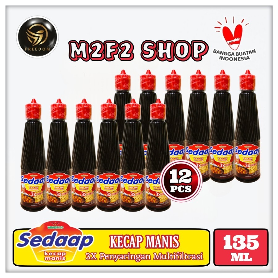 

Sedaap Kecap Manis Botol Kecil Plastik Pet - 135 ml (Kemasan 12 Pcs)