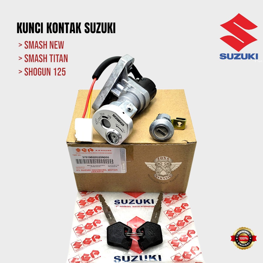 Kunci Kontak Smash New titan Shogun 125 Set Original Suzuki Keyset Shogun Kunci Kontak B20