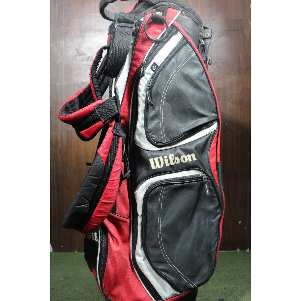 Tas Stick Golf Wilson USA Stand Bag Black Red | Tas Stick Golf Second Bekas Berkualitas