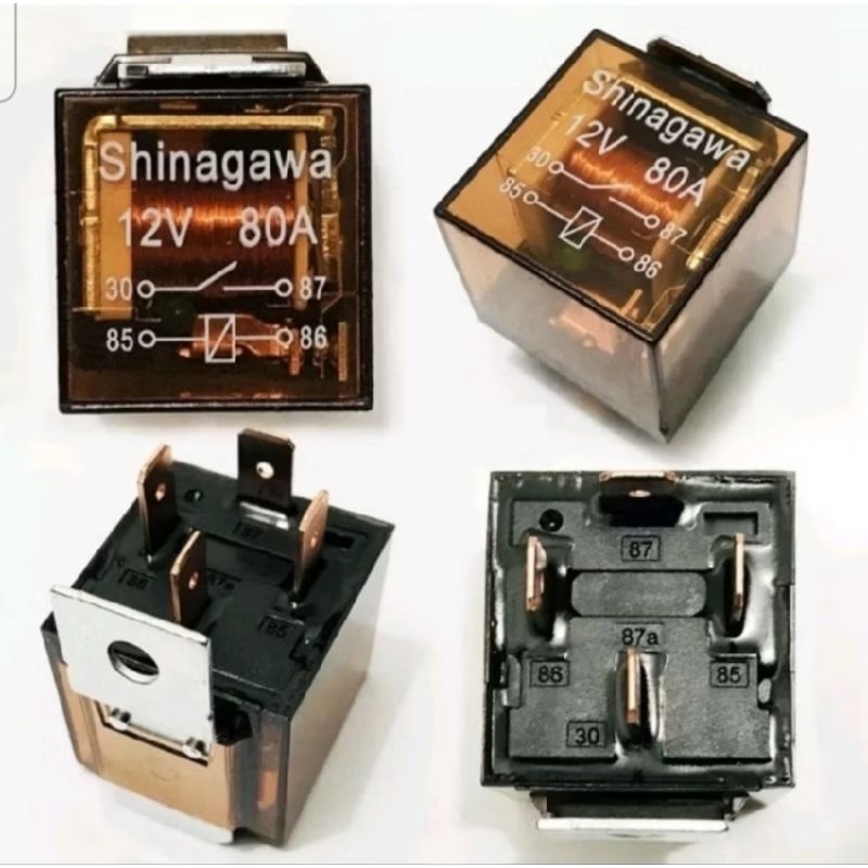 RELAY 4 KAKI - KLAKSON - LAMPU DLL 80A/40