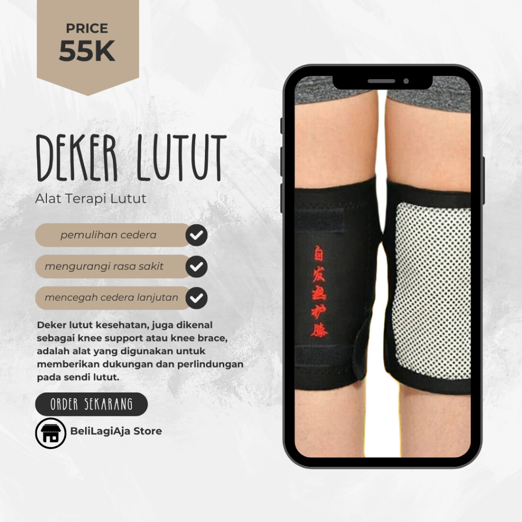 Deker Lutut Magnetik Untuk Kesehatan - 1 pcs 1 Pasang