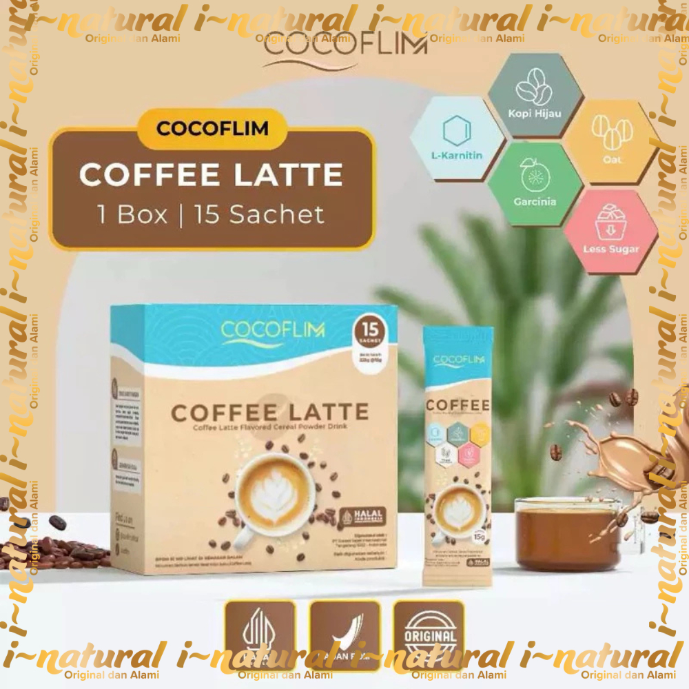 

Original Cocoflim Coffe Latte isi 15 Sachet - Minuman Rasa Kopi | Makin sering NGOPI, Makin cepat SLIM