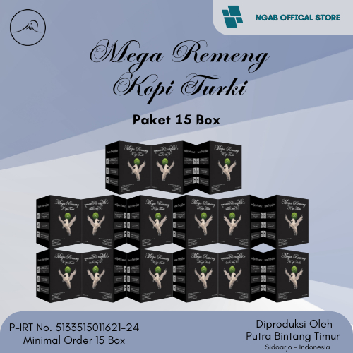 

MEGA REMENG - Kopi Turki Paket 15 Box (75 Sachet) - Original