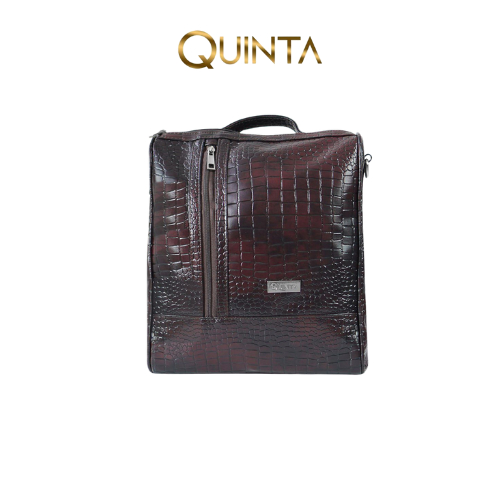 Moza Tas Punggung Tas Ransel wanita bahan kulit sintetis motif croco | Tas Backpack multifungsi