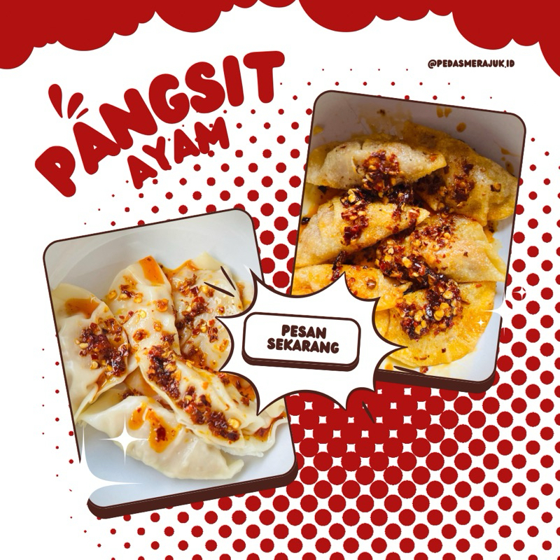 

Pangsit Ayam - full daging isi 5 free chilli oil