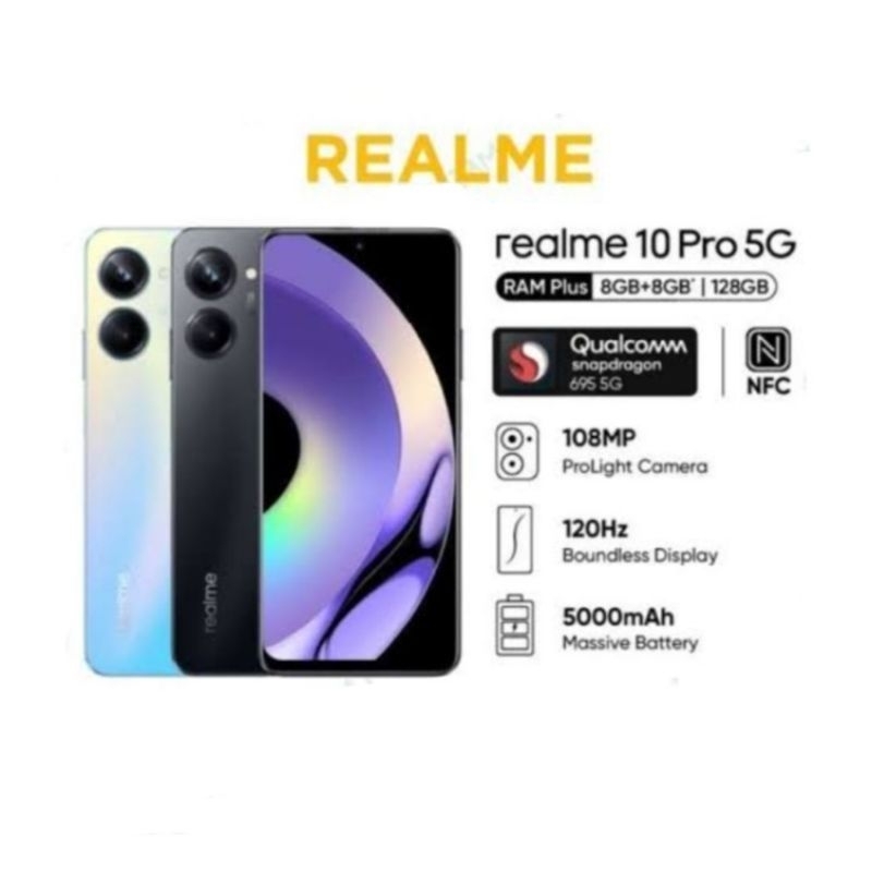 HP REALME 10 PRO 5G 8/128 GB - RELMI 10 PRO 5G RAM 8GB ROM 128GB RESMI