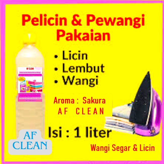 Pewangi Pelicin Setrika Pakaian Laundry 1L - Sakura Pelicin Pewangi Baju