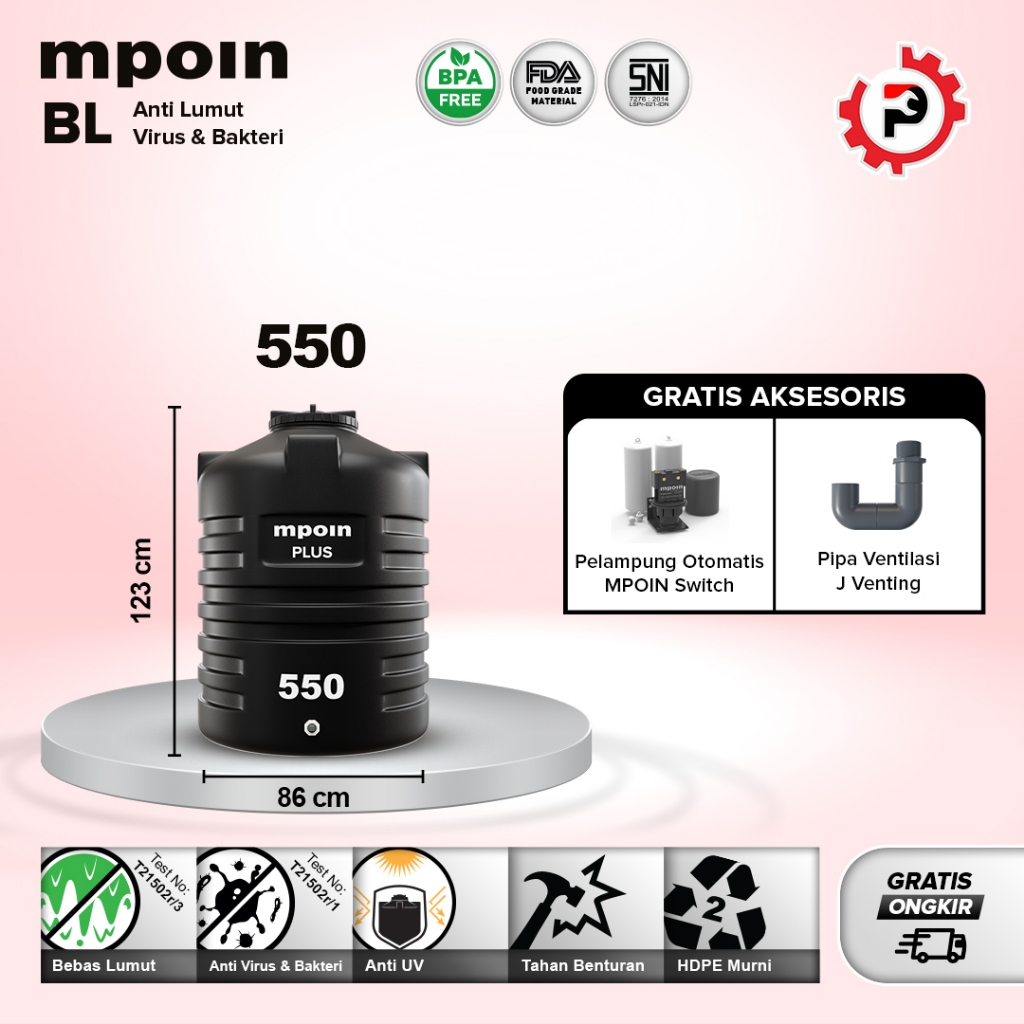 MPOIN BL550 550L BL SERIES TANDON AIR/TOREN AIR/TANGKI AIR