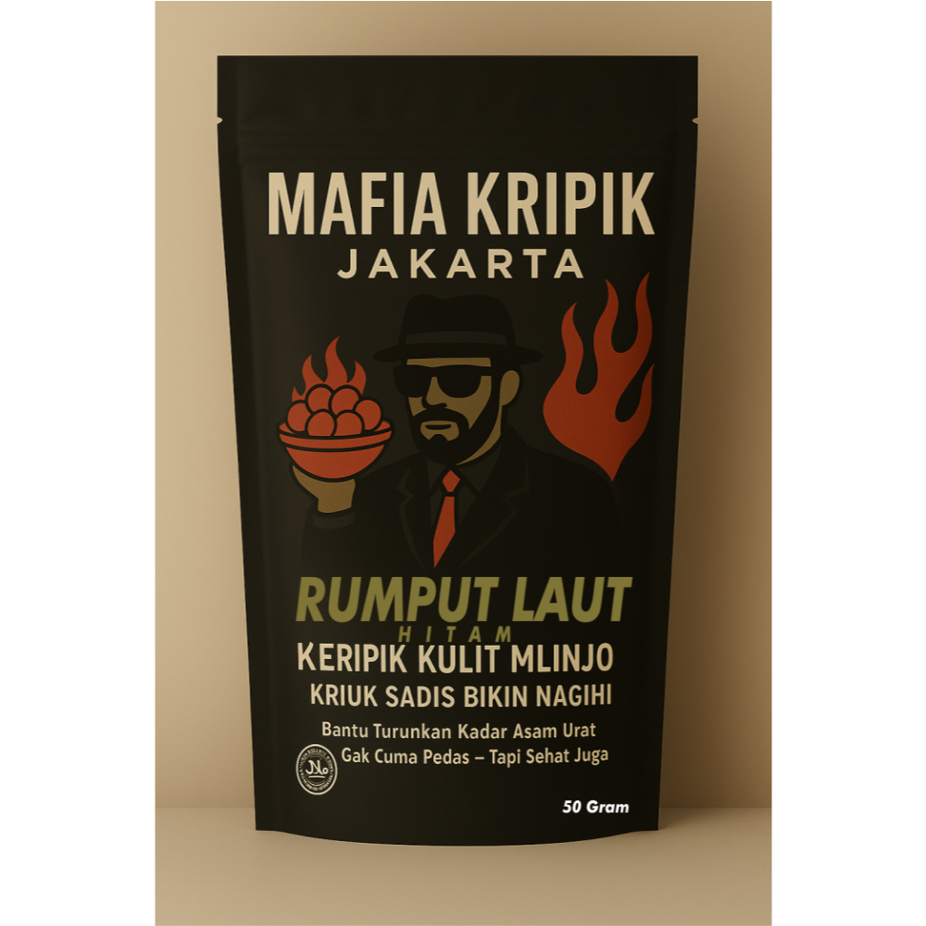 

Keripik Kulit Mlinjo rumput laut Original Jakarta shope food Camilan Viral Renyah Snack Enak 50g