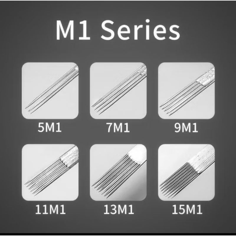 Jarum Shading M1 Selembar Isi 5 Batang Untuk Arsir Tato - Jarum Tattoo Premium Berkualitas Original 