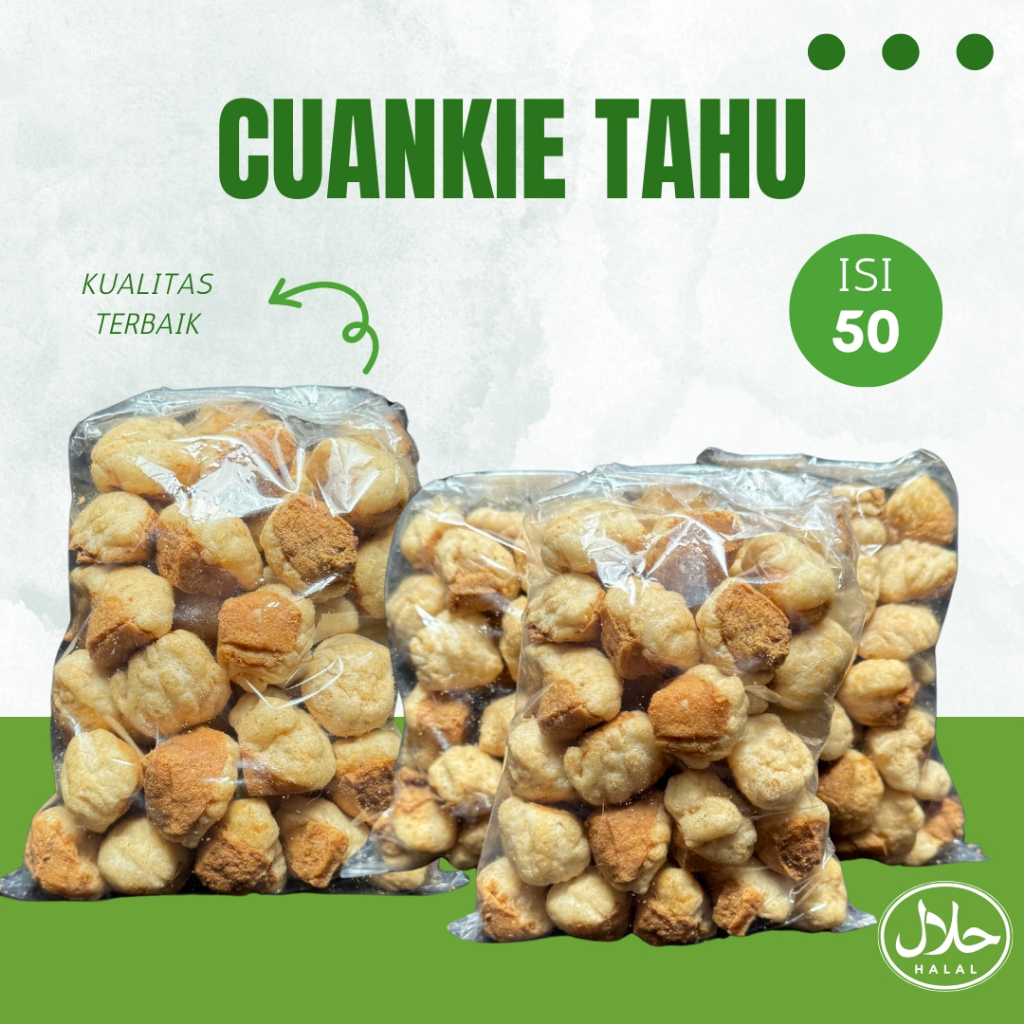 

50 Pcs Cuanki Tahu Siomay Tahu Pelengkap Baso Aci, Seblak, dan Cuanki