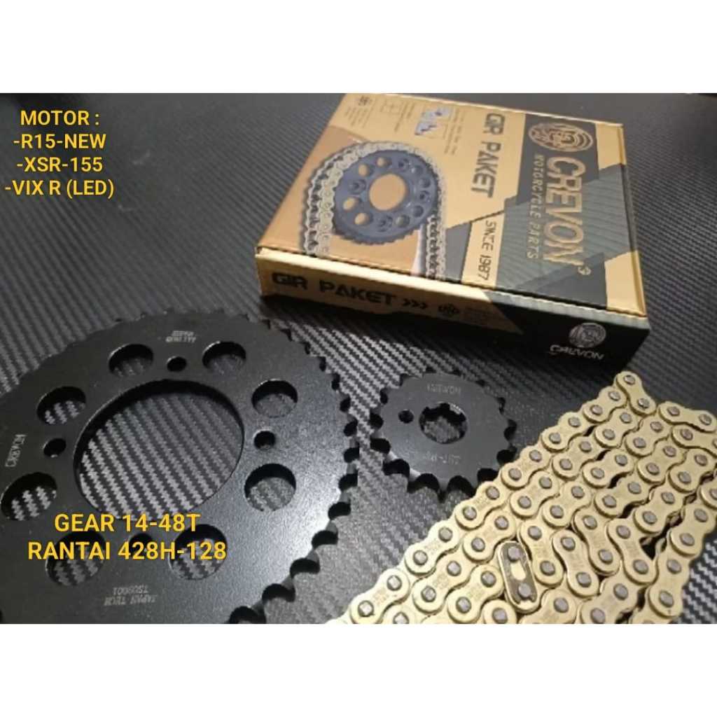GEAR GIR SET GEAR GIR PAKET R15 NEW / XSR 155 / VIXION R (LED) MERK CREVON