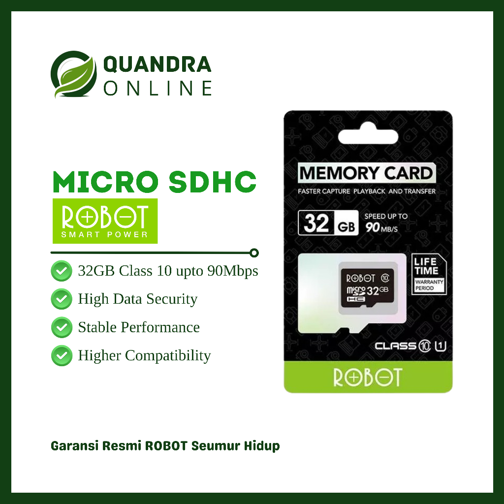 MEMORY CARD | ROBOT MicroSD 32GB Original Micro SD MMC Kartu Memory HP
