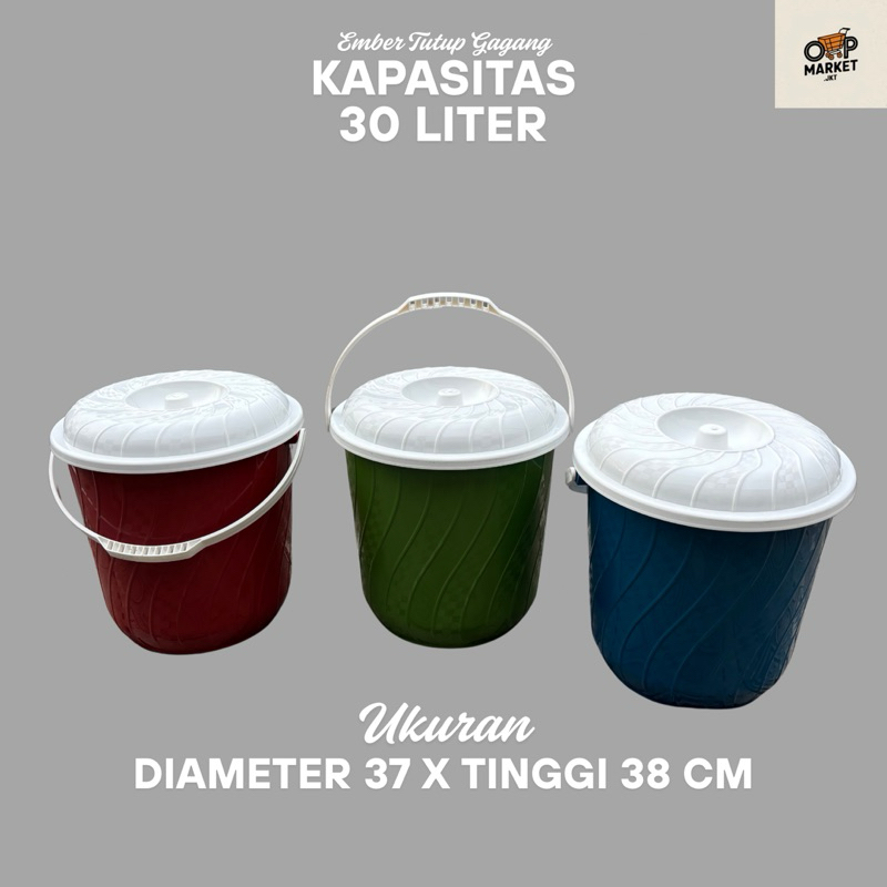 Ember Tong Timba Wadah Tutup Bertutup Gagang Bergagang Pegangan Berpegangan Handle Pel Ngepel Rendam