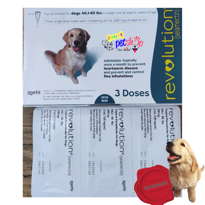 Revolution Selamectin Dog Obat Kutu Anjing Obat Kutu Tetes Anjing Prevent & Control Flea