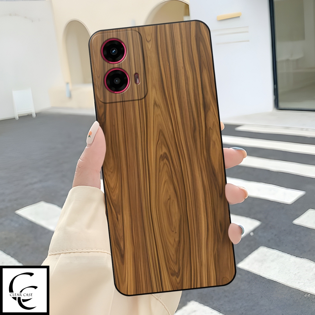 Softcase Handphone Motorola G45 Terbaru 2025 Motif Kayu | Case Motorola G45 Terbaru | Pelindung HP M