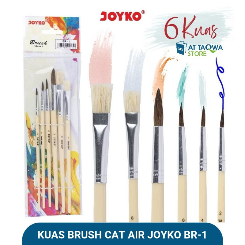 

Brush Kuas Cat Air Lukis Acrylic Joyko BR-1 Kuas Set Joyko