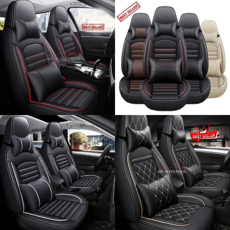 Sarung Jok Mobil Calya Sigra Fullset 3 Baris Depan Tengah Belakang Dilapisi Full Busa