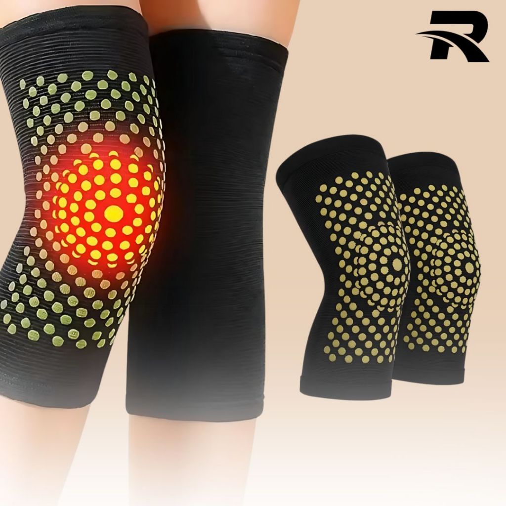RAKUMOD Sepasang Sabuk Lutut Kesehatan Korset Terapi Pemanas Penghangat Nyeri Sendi Kaki PriaWanita