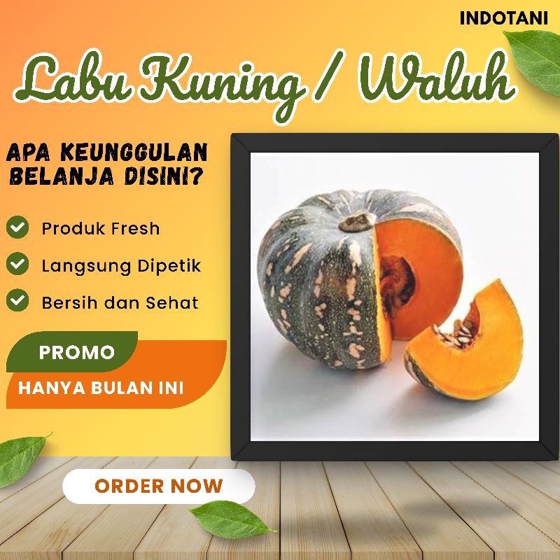 

INDOTANI_ Labu Kuning / Waluh berat 1,8 Kg sampai 2,2 Kg per buah