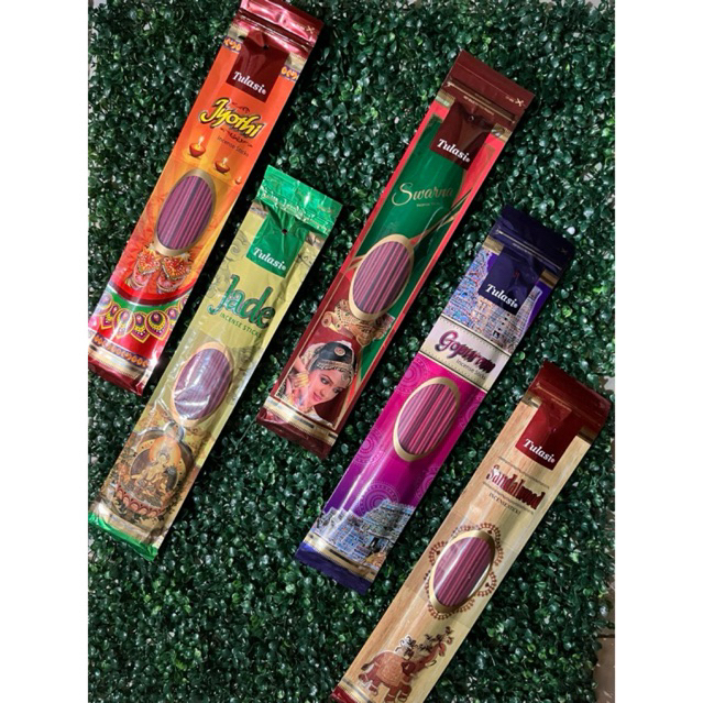 Dupa Hio India Tulasi 50 batang | Dupa India Aromaterapi Red Bathi Tulasi Sandalwood, Jade, Swarna, 