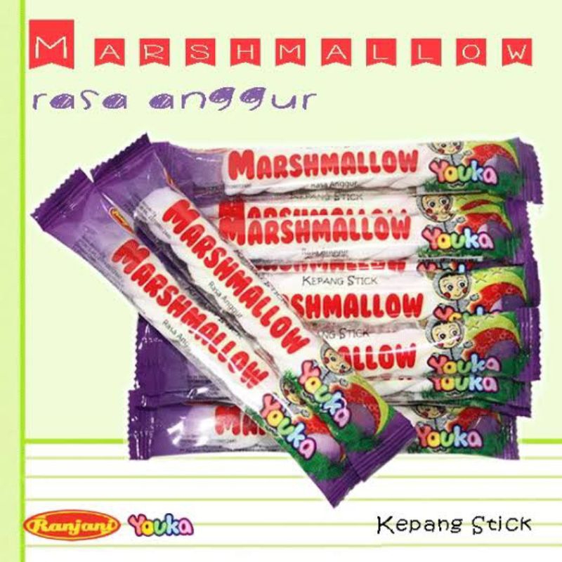 

marshmallow kepang youka permen ranjani 1 bags isi 20 pcs