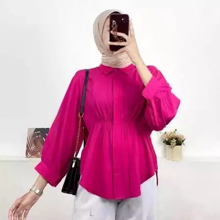 AIKO SHIRT BLOUSE/ KEMEJA KERUT WANITA AIKO SHIRT BLOUSE/ KEMEJA REMAJA KEKINIAN