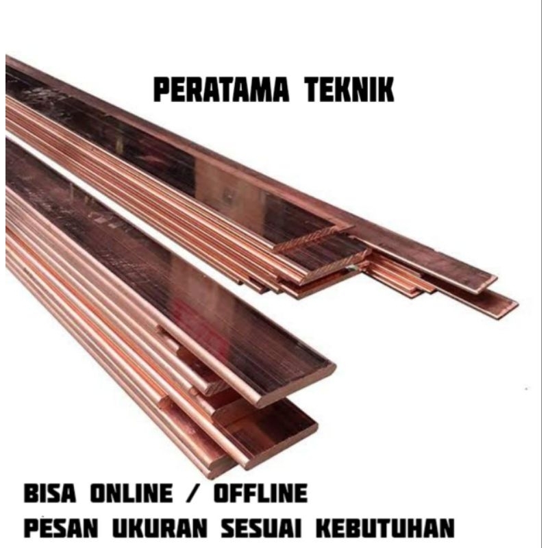 Plat Strip Busbar Tembaga 3mm X 15mm X 4 meter Plat Tembaga / Tembaga busbar / tembaga strip / plat 
