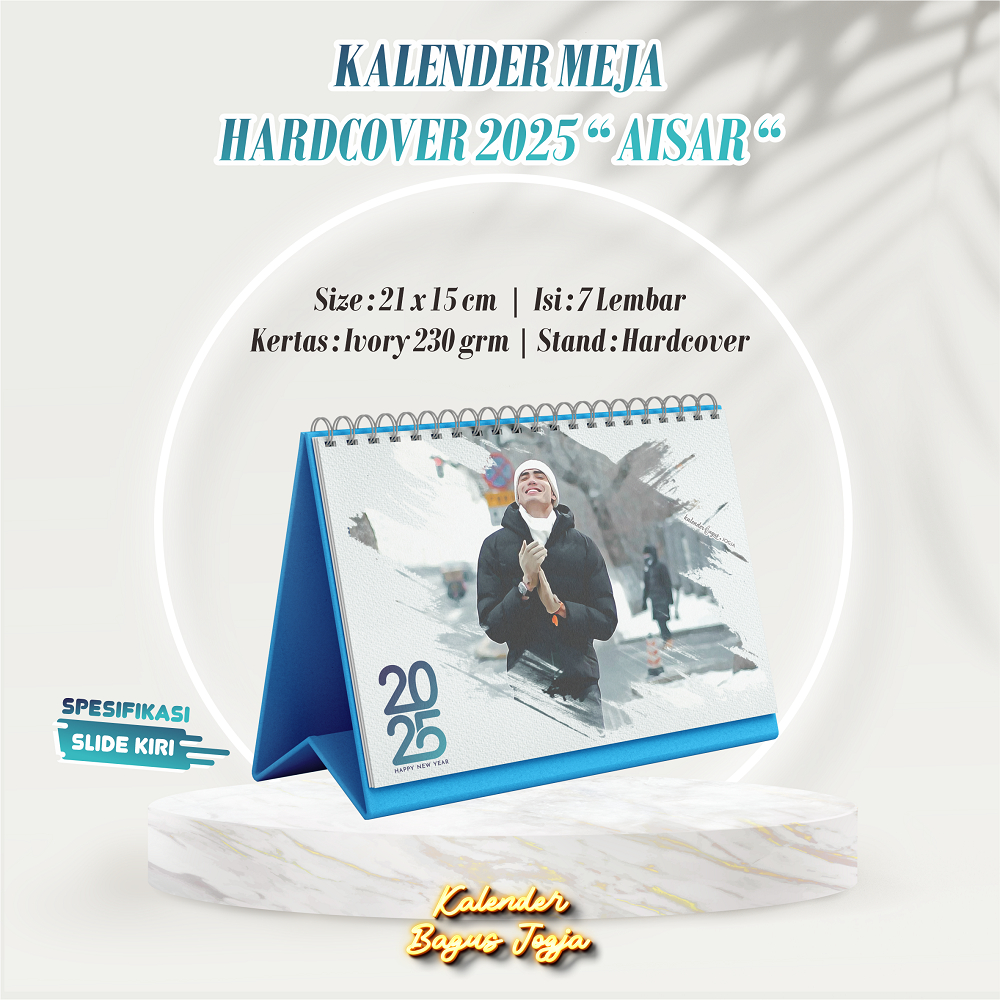 KALENDER MEJA 2025 : KALENDER AISAR / KALENDER ARTIS / STANDING HARDCOVER / KALENDER AESTHETIC