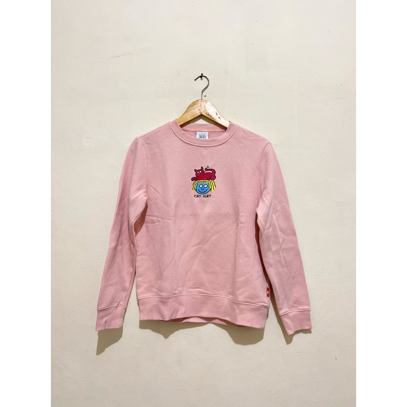 Preloved Crewneck Keith Haring Peach Pink Sweatshirt