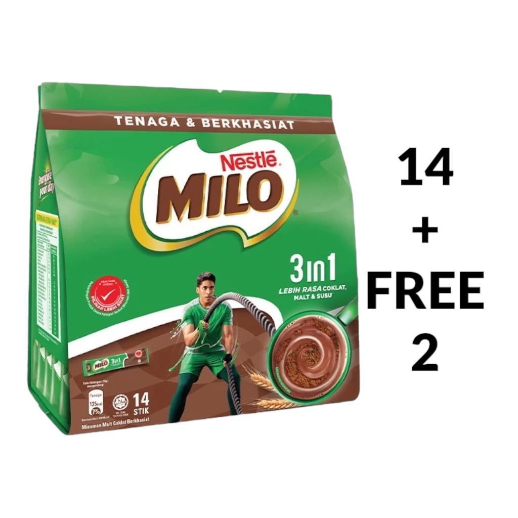 

Nestle Milo 3 in 1 Activ-Go / Milo Bubuk Malt Coklat 3in1 Sachet / Minuman Bubuk Coklat Milo