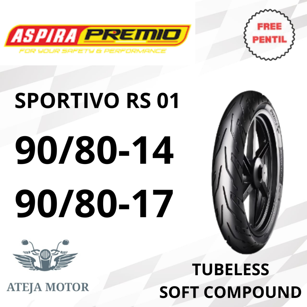 Ban Motor Ring 14 ASPIRA RS 01 90/80-14 90/80-17 Soft Compound Ban Motor Ring 14 Tubeless Ban Motor 